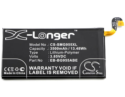 3.85V, 3500mAh, Li-Polymer Battery fits Samsung, Dream 2, Galaxy S8 Plus, 13.475Wh