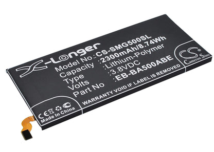 3.8V, 2300mAh, Li-Polymer Battery fits Samsung, Galaxy A5, Sm-a5000, 8.74Wh