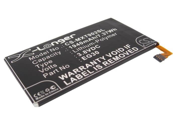3.8V, 1940mAh, Li-Polymer Battery fits Motorola, Droid Mini, Droid Razr I, 7.372Wh