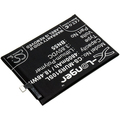 3.85V, 4800mAh, Li-Polymer Battery fits Redmi, 9s, 18.48Wh
