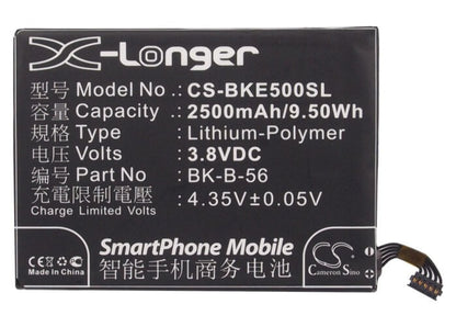 3.8V, 2500mAh, Li-Polymer Battery fits Bbk, Vivo E5, 9.5Wh