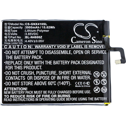 3.85V, 3900mAh, Li-Polymer Battery fits Gionee, Allview X4 Soul Xtreme, Allview X4 Xtreme Soul Dual Si, 15.015Wh