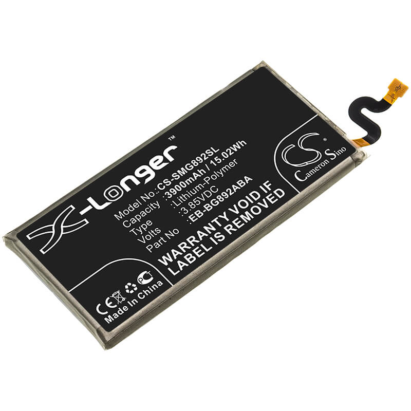 3.85V, 3900mAh, Li-Polymer Battery fits Samsung, Galaxy S8 Active, Galaxy S8 Active Td-lte, 15.015Wh