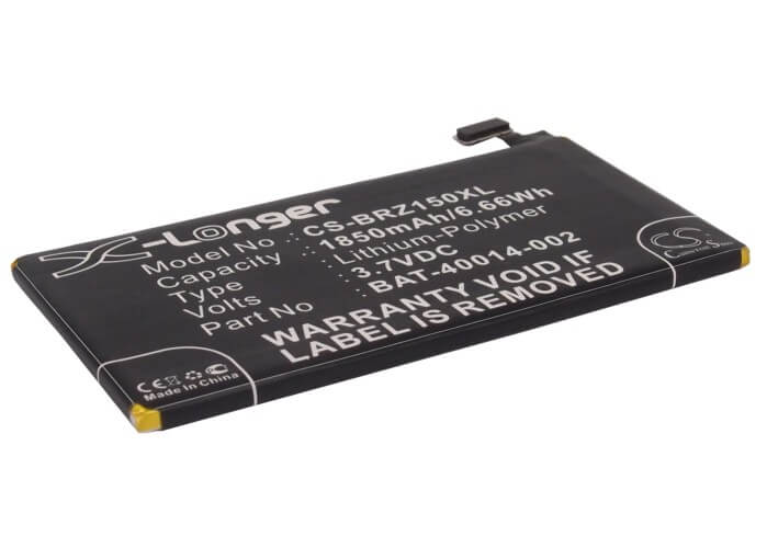 3.7V, 1850mAh, Li-Polymer Battery fits Blackberry, Z15, 6.845Wh