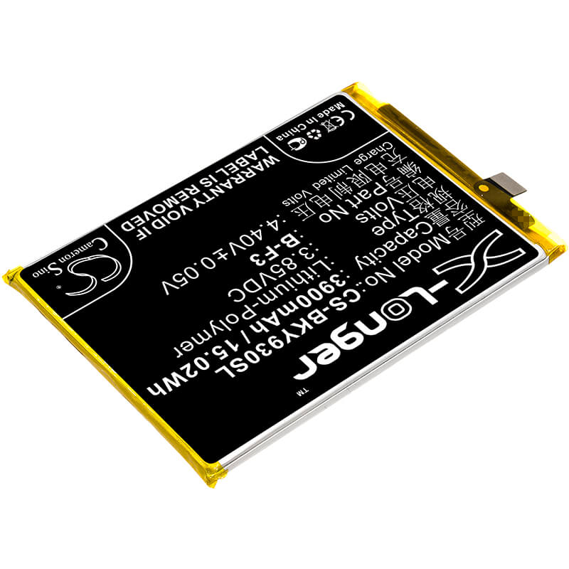 3.85V, 3900mAh, Li-Polymer Battery fits Vivo, V1815, V1818c, 15.015Wh