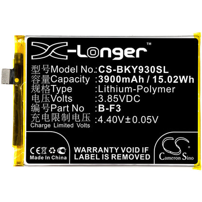 3.85V, 3900mAh, Li-Polymer Battery fits Vivo, V1815, V1818c, 15.015Wh