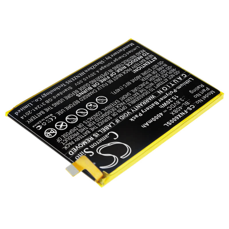 3.8V, 4000mAh, Li-Polymer Battery fits Infinix, Note 2, X600, 15.2Wh