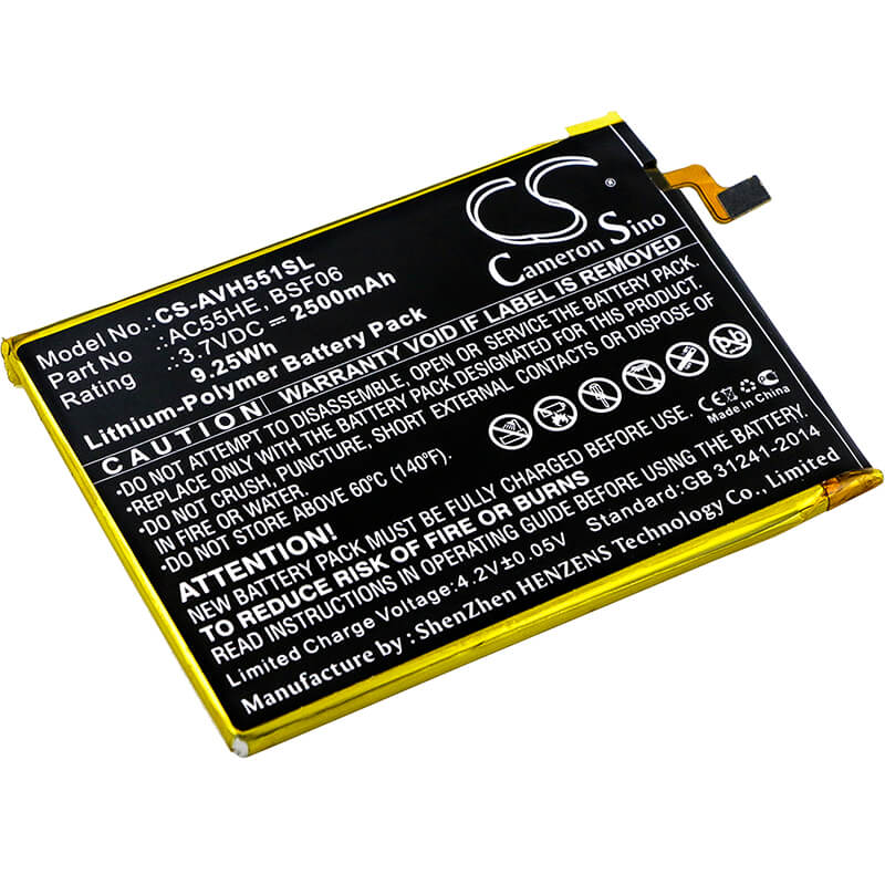 3.7V, 2500mAh, Li-Polymer Battery fits Archos, 55 Helium Ultra, A55 Helium, 9.25Wh