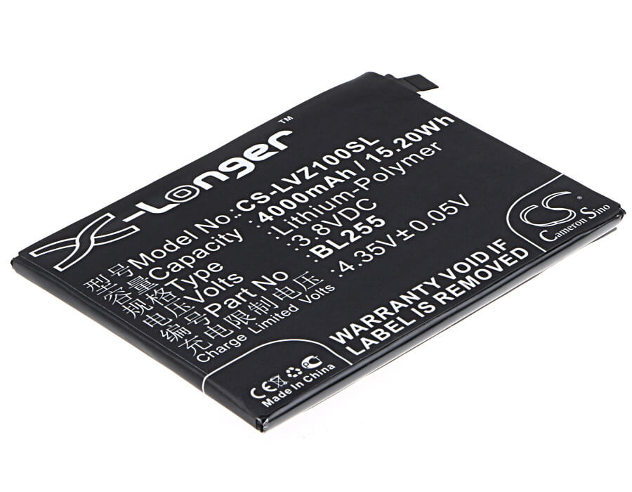 3.8V, 4000mAh, Li-Polymer Battery fits Lenovo, Z1221, Z1221 Dual Sim, 15.2Wh