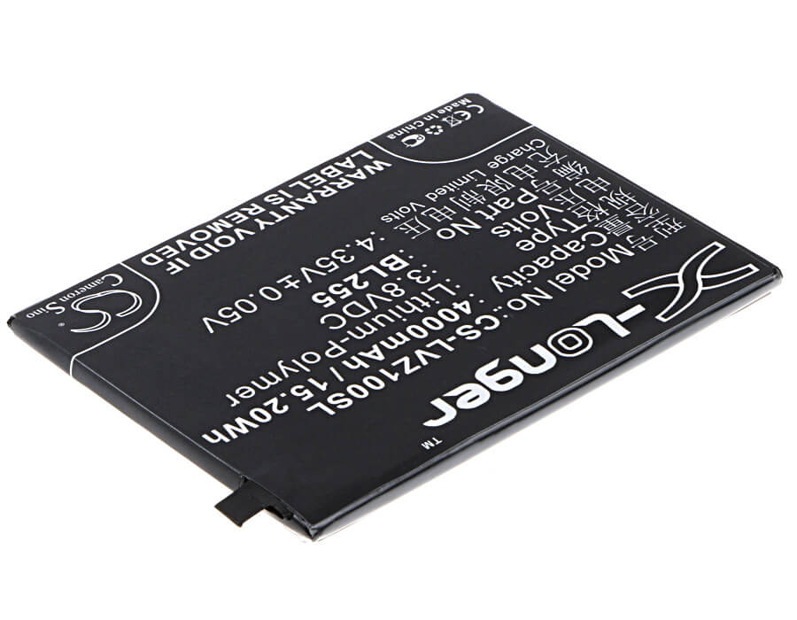 3.8V, 4000mAh, Li-Polymer Battery fits Lenovo, Z1221, Z1221 Dual Sim, 15.2Wh