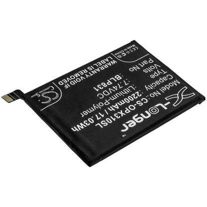 7.74V, 2200mAh, Li-Polymer Battery fits Oppo, Cph2173, Find X3 Pro, 17.028Wh