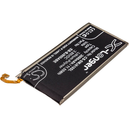 3.85V, 3000mAh, Li-Polymer Battery fits Samsung, Galaxy A6 2018, Galaxy A6 2018 Lte, 11.55Wh