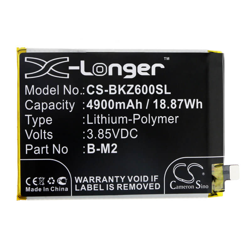 3.85V, 4900mAh, Li-Polymer Battery fits Vivo, V1963, V1963a, 18.865Wh