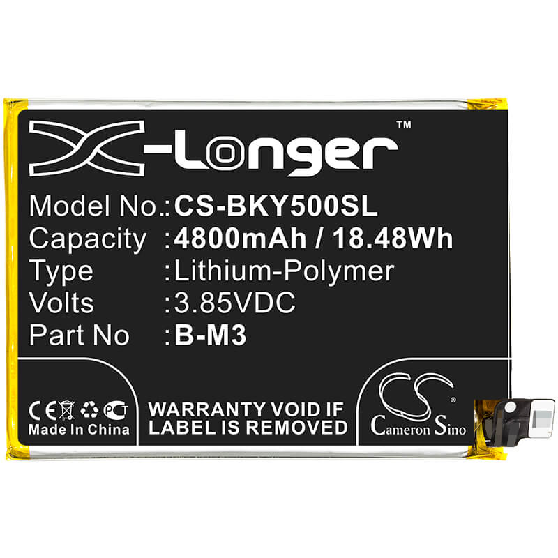 3.85V, 4800mAh, Li-Polymer Battery fits Bbk, 1935, Vivo Y50, 18.48Wh
