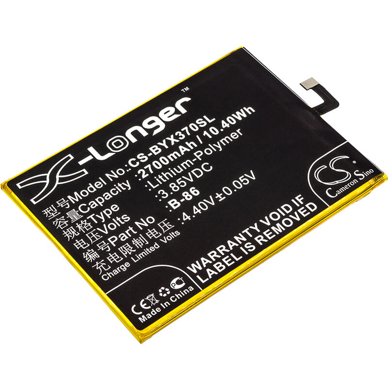 3.85V, 2700mAh, Li-Polymer Battery fits Vivo, Y37, Y37a, 10.395Wh