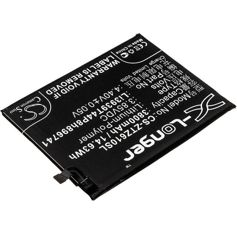 3.85V, 3800mAh, Li-Polymer Battery fits Zte, Blade Max View, Blade Max View Lte, 14.63Wh