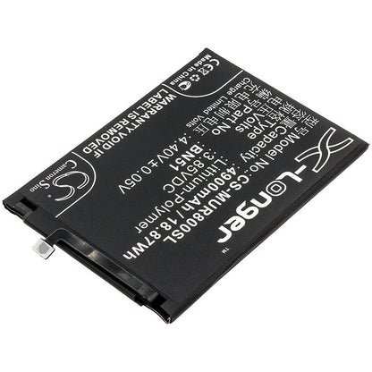 3.85V, 4900mAh, Li-Polymer Battery fits Xiaomi, M1908c3ic, M1908c3ie, 18.865Wh