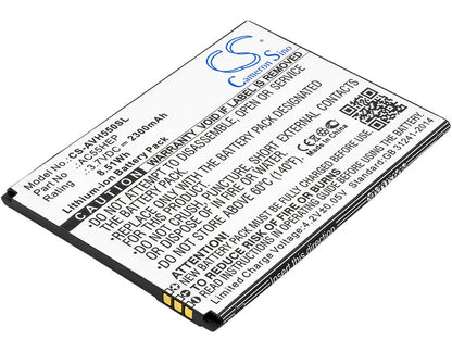 3.7V, 2300mAh, Li-ion Battery fits Archos, A55 Helium, Helium +, 8.51Wh