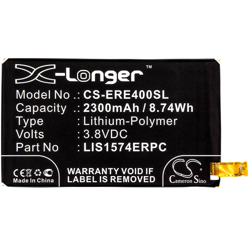 3.8V, 2300mAh, Li-Polymer Battery fits Sony Ericsson, Altair Maki, E2003, 8.74Wh