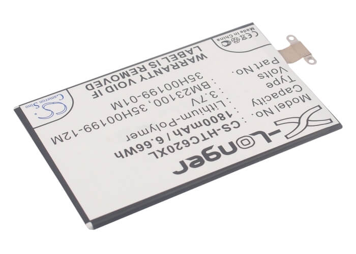 3.7V, 1800mAh, Li-Polymer Battery fits Htc, Accord, C620, 6.66Wh