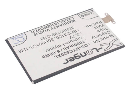 3.7V, 1800mAh, Li-Polymer Battery fits Htc, Accord, C620, 6.66Wh