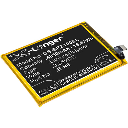 3.85V, 4850mAh, Li-Polymer Battery fits Vivo, Iqoo Z1x 5g, V2012, 18.6725Wh
