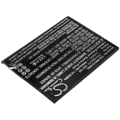 3.8V, 3900mAh, Li-Polymer Battery fits Wiko, View3 Pro, 14.82Wh