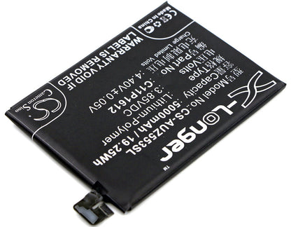 3.85V, 5000mAh, Li-Polymer Battery fits Asus, Ze553kl, Zenfone 3 Zoom, 19.25Wh