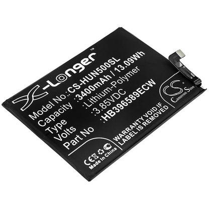3.85V, 3400mAh, Li-Polymer Battery fits Huawei, Nova 5, Nova 5 Pro, 13.09Wh