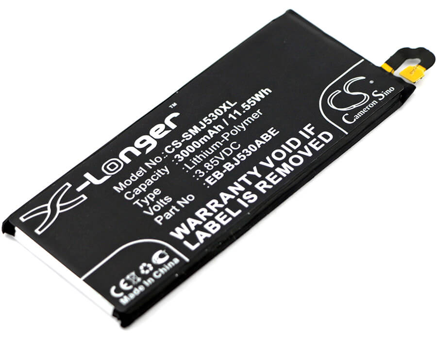 3.85V, 3000mAh, Li-Polymer Battery fits Samsung, Galaxy J5 2017, Galaxy J5 2017 Duos Td-lte, 11.55Wh