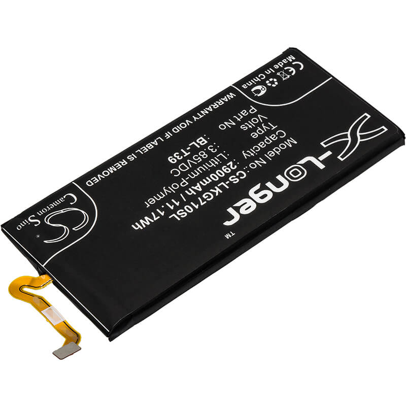 3.85V, 2900mAh, Li-Polymer Battery fits Lg, Arena 2, Aristo 4 Plus, 11.165Wh