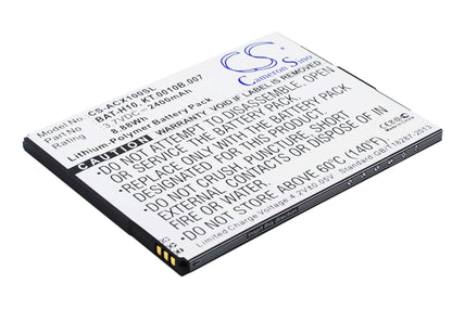 3.7V, 2400mAh, Li-Polymer Battery fits Acer, Liquid X1, S53, 8.88Wh