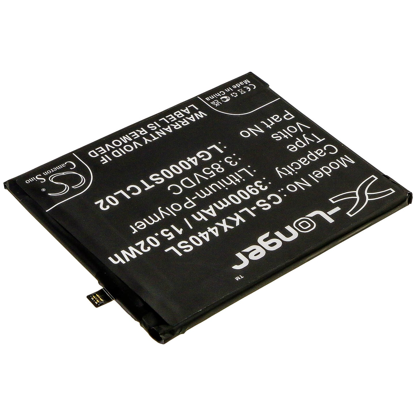 3.85V, 3900mAh, Li-Polymer Battery fits Lg, Lmx440im, W30 2019, 15.015Wh