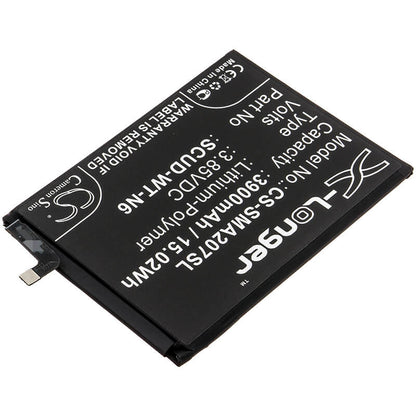 3.85V, 3900mAh, Li-Polymer Battery fits Samsung, Galaxy A20s, Galaxy A20s 2019, 15.015Wh