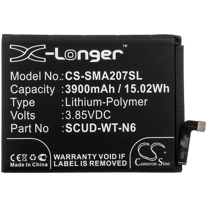 3.85V, 3900mAh, Li-Polymer Battery fits Samsung, Galaxy A20s, Galaxy A20s 2019, 15.015Wh
