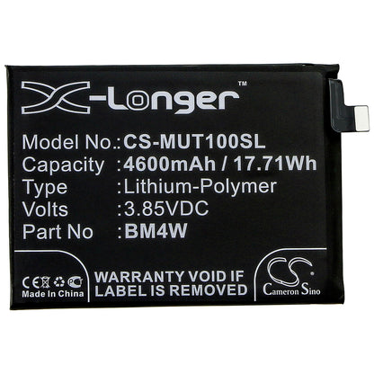 3.85V, 4600mAh, Li-Polymer Battery fits Redmi, M2007j17c, Note 9 Pro 5g, 17.71Wh