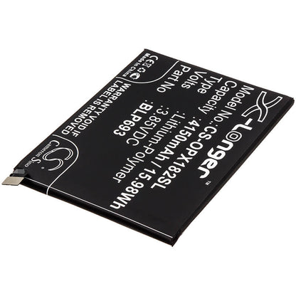 3.85V, 4150mAh, Li-Polymer Battery fits Oppo, Realme 3, Rmx1821, 15.9775Wh