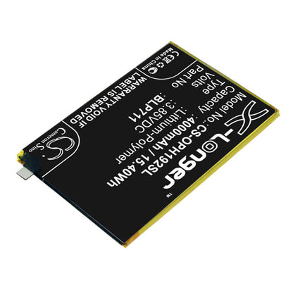 3.85V, 4000mAh, Li-Polymer Battery fits Oppo, 1923, A1k, 15.4Wh