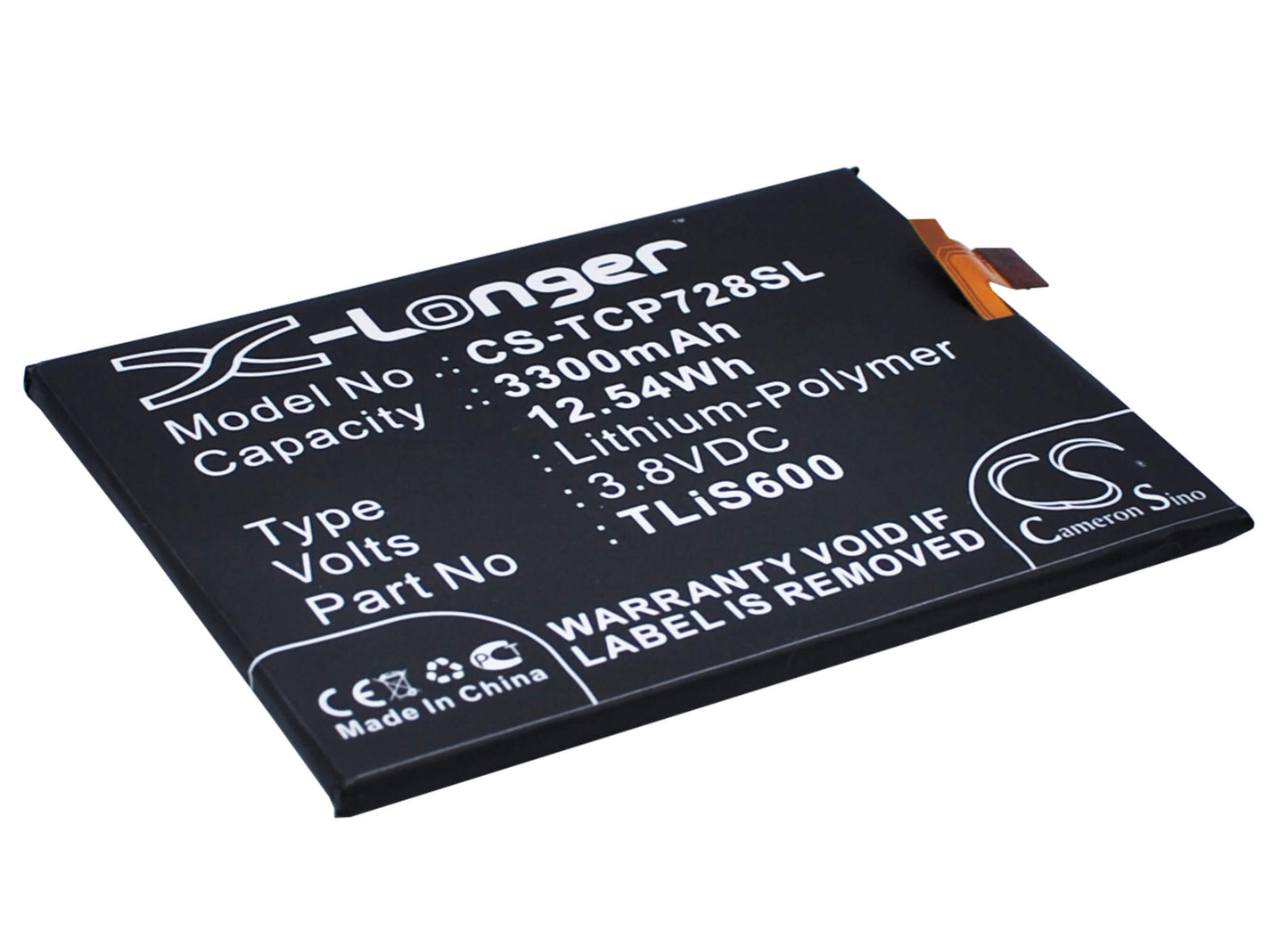 3.8V, 3300mAh, Li-Polymer Battery fits Umi, Emax, Hierro, 12.54Wh