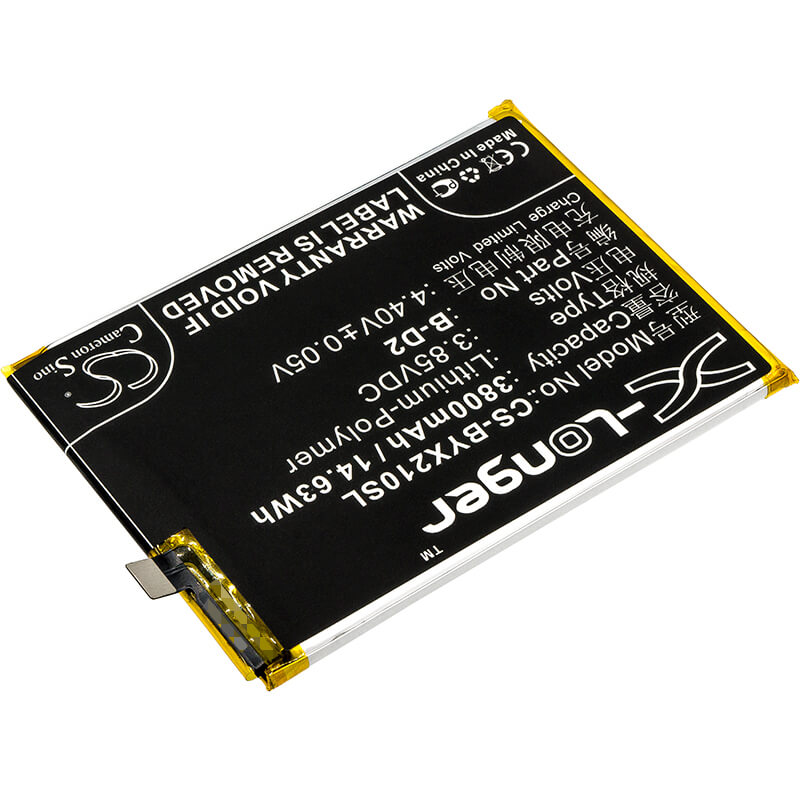 3.85V, 3800mAh, Li-Polymer Battery fits Vivo, X20 Plus, X20 Plus A, 14.63Wh