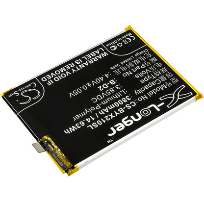 3.85V, 3800mAh, Li-Polymer Battery fits Vivo, X20 Plus, X20 Plus A, 14.63Wh