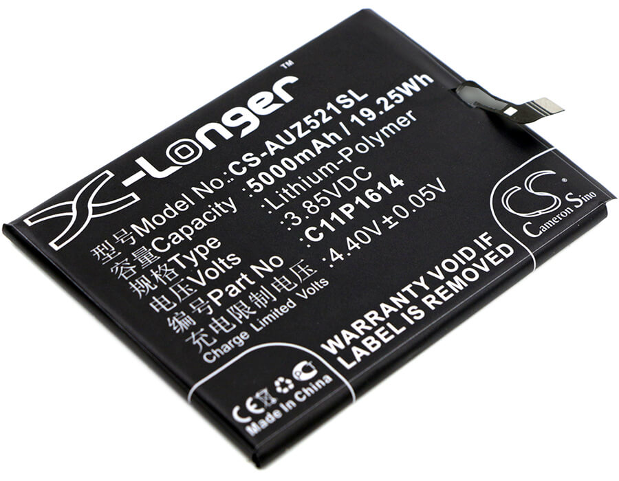 3.85V, 5000mAh, Li-Polymer Battery fits Asus, Zc521tl, Zenfone 3s Max, 19.25Wh