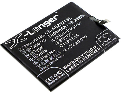 3.85V, 5000mAh, Li-Polymer Battery fits Asus, Zc521tl, Zenfone 3s Max, 19.25Wh