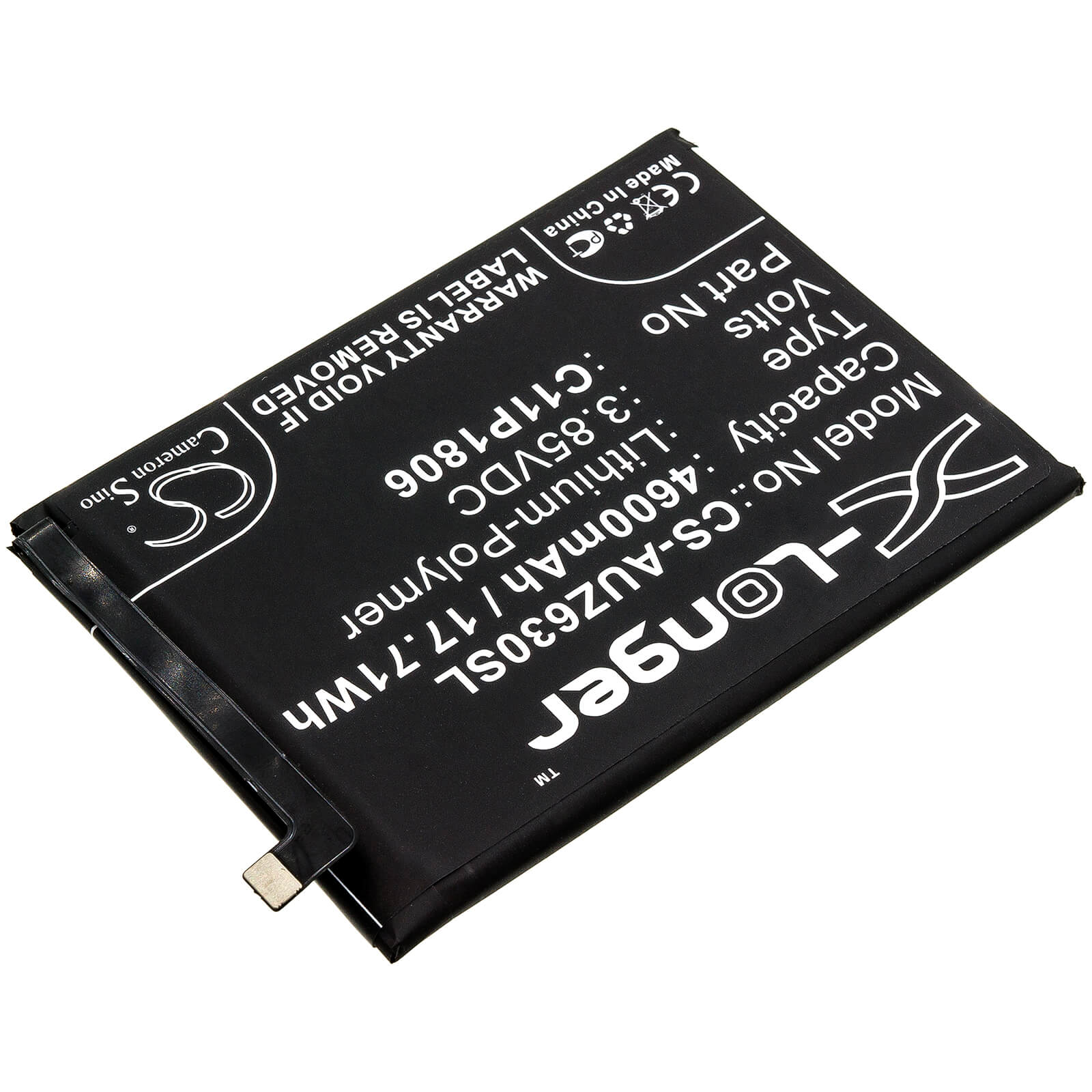 3.85V, 4600mAh, Li-Polymer Battery fits Asus, Zenfone 6 2019, Zenfone 6 2019 Dual Sim, 17.71Wh