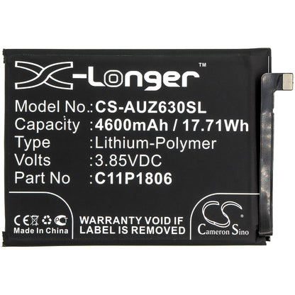 3.85V, 4600mAh, Li-Polymer Battery fits Asus, Zenfone 6 2019, Zenfone 6 2019 Dual Sim, 17.71Wh
