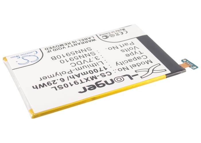 3.7V, 1700mAh, Li-Polymer Battery fits Motorola, Atrix Hd, Droid Razr, 6.29Wh