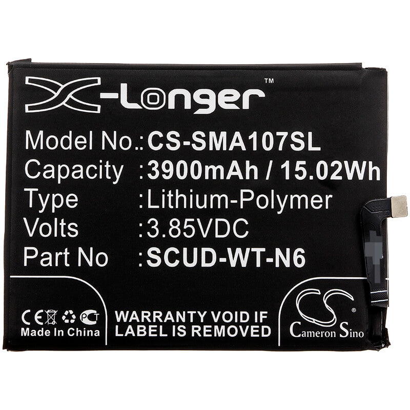 3.85V, 3900mAh, Li-Polymer Battery fits Samsung, A20s, Galaxy A10s, 15.015Wh