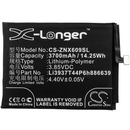 3.85V, 3700mAh, Li-Polymer Battery fits Zte, Nubia Red Magic, Nubia Red Magic Dual Sim, 14.245Wh