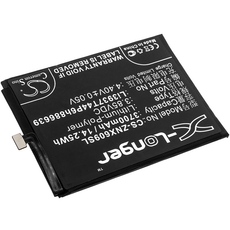 3.85V, 3700mAh, Li-Polymer Battery fits Nubia, Nx609j, Red Magic, 14.245Wh