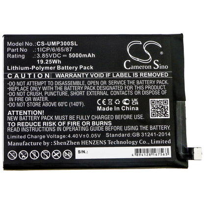 3.85V, 5000mAh, Li-Polymer Battery fits Umi, Umidigi Power 3, 19.25Wh